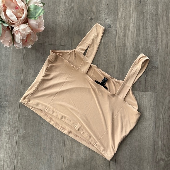 New Forever 21+ Nude Cropped Bralette Cami Top - Picture 3 of 5
